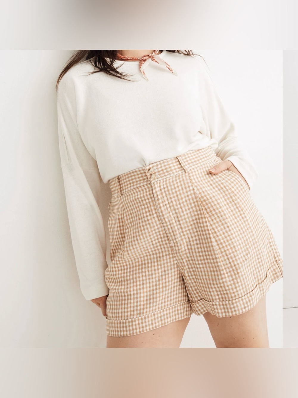 NWT Madewell Linen Pleated Shorts